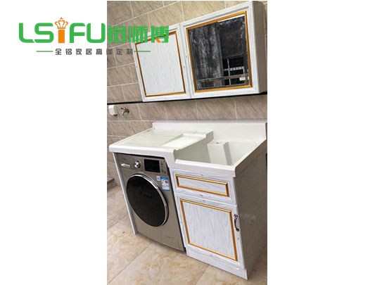 鋁師傅帶鏡子全鋁洗衣機(jī)浴室柜裝修效果圖 鋁師傅帶鏡子全鋁洗衣機(jī)浴室柜裝修效果圖
