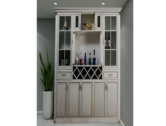 鋁師傅小戶白色全鋁酒柜裝修效果圖